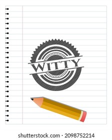 Witzig gezeichnet mit Bleistift. Vektorgrafik. Detaillierte Angaben. 