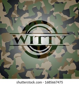 Witzig geschrieben auf einer Camo-Textur. Vektorillustration Illustration. Detaillierte Angaben.