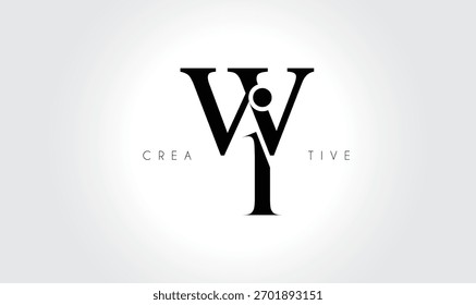 WIwi Elegant Serif Monogram Logo – Luxury Lowercase Typographic Lettermark for Modern Branding