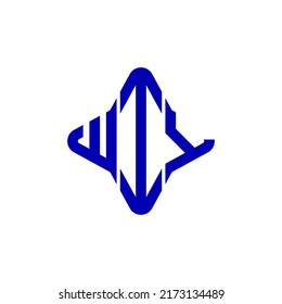 WIY letter logo creative design with vector graphic