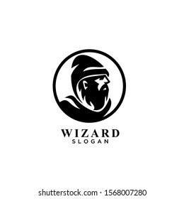 wizard badge logo icon design vector illustration
