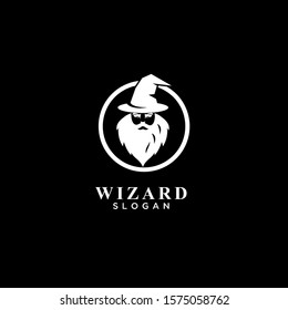 wizard badge logo icon design vector illustration