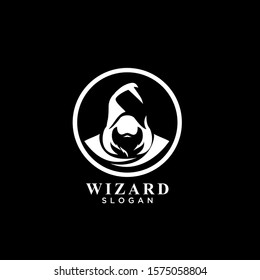 wizard badge logo icon design vector illustration