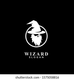 wizard badge logo icon design vector illustration
