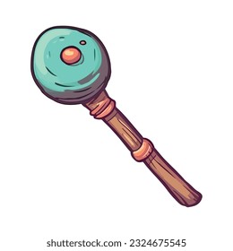 wizard cane design illustration isolated