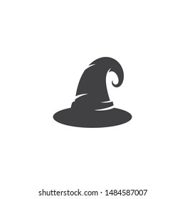 Wizard cap carachter logo vector template