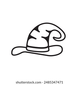 Wizard cap character logo vector design