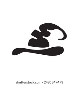 Wizard cap character logo vector design