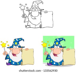 Wizard Cartoon Characters. Vector Collection 4