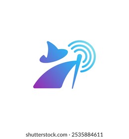 Zauberer Casting Magic Wi-Fi Signal Wave Logo Design Vektor