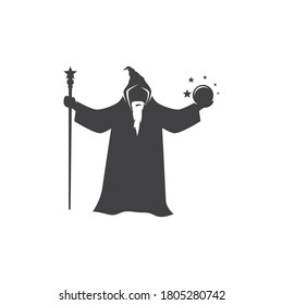 Wizard character illustration vector design