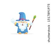 Wizard Character Mascot Illustration Vector