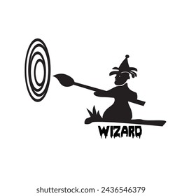 Wizard Doing Magic Spell - Witch,wizard vector Art