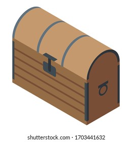 Wizard dower chest icon. Isometric of wizard dower chest vector icon for web design isolated on white background
