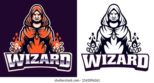 wizard esport logo mascot design