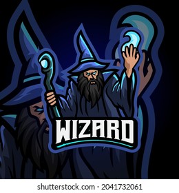 Wizard Esport logo. Suitable for team logo or esport logo and mascot logo, or tshirt design.