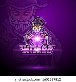 Wizard esport mascot logo design
