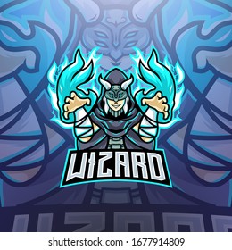 Wizard eSports Mascot Logo Design