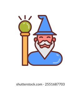 Wizard Filled Icons , Vector illustration