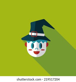 wizard flat icon with long shadow,eps10