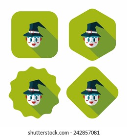 wizard flat icon with long shadow,eps10
