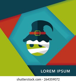 wizard flat icon with long shadow,eps10