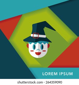 wizard flat icon with long shadow,eps10