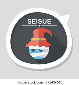 wizard flat icon with long shadow,eps10