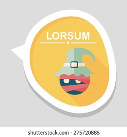 wizard flat icon with long shadow,eps10