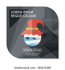 wizard flat icon with long shadow,eps10