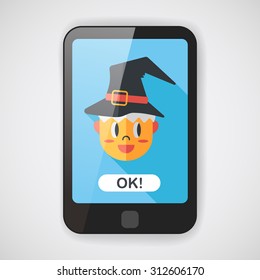 wizard flat icon with long shadow,eps10