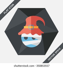 wizard flat icon with long shadow,eps10