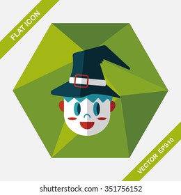 wizard flat icon with long shadow,eps10