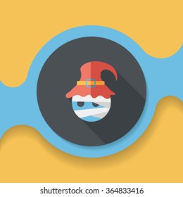 wizard flat icon with long shadow,eps10