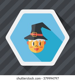 wizard flat icon with long shadow,eps10