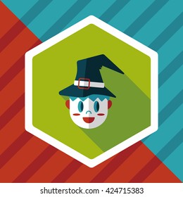 wizard flat icon with long shadow,eps10