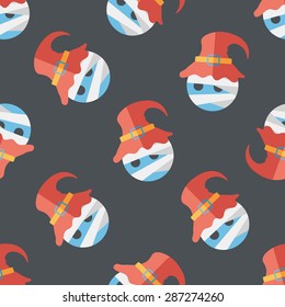 wizard flat icon,eps10 seamless pattern background