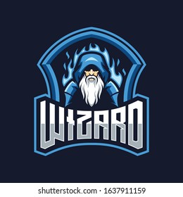 Wizard gaming E Sport logo. Witch gaming vector 