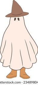 Wizard Ghost Costume Vector Illustration