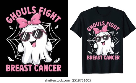 Wizard Ghosts Sweatshirt, Breast Cancer Awareness Halloween T-Shirt, Support Breast Cancer Support Tee, Retro Breast Cancer Png, Breast Cancer Awareness Png, Halloween Pink Ghost png