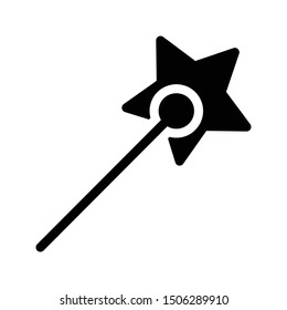 wizard glyph flat vector icon