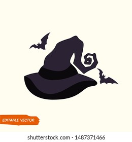 Wizard halloween illustration design concept