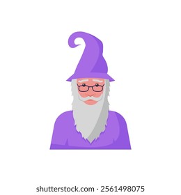 Wizard, Halloween Vector Illustration, Isolated