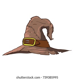 wizard hat cartoon illustration isolated on white