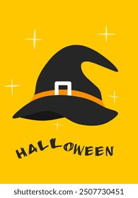 Wizard hat Halloween flat vector