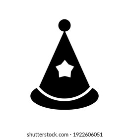 wizard hat icon or logo isolated sign symbol vector illustration - high quality black style vector icons
