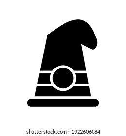 wizard hat icon or logo isolated sign symbol vector illustration - high quality black style vector icons
