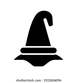 wizard hat icon or logo isolated sign symbol vector illustration - high quality black style vector icons
