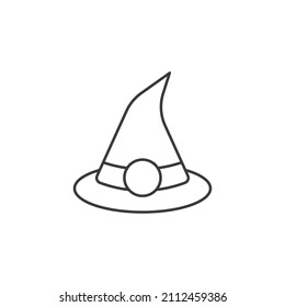 wizard hat icon or logo isolated sign symbol vector illustration. Witch hat icon