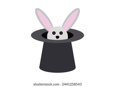 Wizard hat icon with a rabbit.